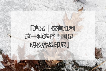 追光｜仅有胜利这一种选择！国足明夜客战印尼
